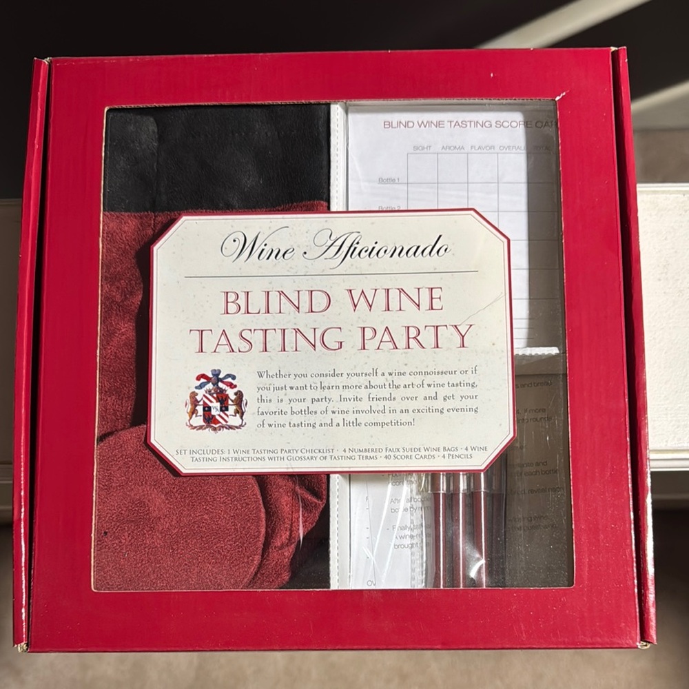 Blind Wine Tasting Party Set - Red and Black